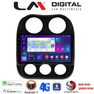 LM Digital - LM ZT8252 GPS Οθόνη OEM Multimedia Αυτοκινήτου για JEEP COMPASS 20112016 (CarPlay/AndroidAuto/BT/GPS/WIFI/GPRS)