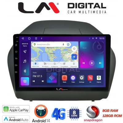 LM Digital - LM ZT8414 GPS Οθόνη OEM Multimedia Αυτοκινήτου για HYUNDAI IX35 20092015 (CarPlay/AndroidAuto/BT/GPS/WIFI/GPRS)