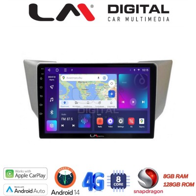 LM Digital - LM ZT8620 GPS Οθόνη OEM Multimedia Αυτοκινήτου για LEXUS RS 20032009 (CarPlay/AndroidAuto/BT/GPS/WIFI/GPRS)