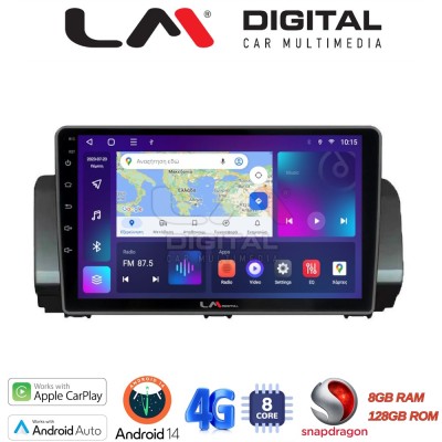 LM Digital - LM ZT8777 GPS Οθόνη OEM Multimedia Αυτοκινήτου για Dacia Logan, Duster, Santero 2021 Facelift (CarPlay/AndroidAuto/