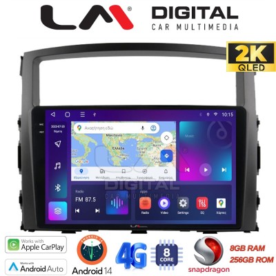 LM Digital - LM ZQ8038 GPS Οθόνη OEM Multimedia Αυτοκινήτου για MITSUBISHI PAJERO 20062014 (CarPlay/AndroidAuto/BT/GPS/WIFI/GPRS