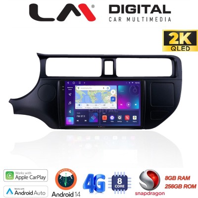 LM Digital - LM ZQ8124 GPS Οθόνη OEM Multimedia Αυτοκινήτου για KIA RIO 2015 (CarPlay/AndroidAuto/BT/GPS/WIFI/GPRS)