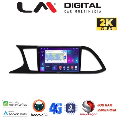 LM Digital - LM ZQ8306 GPS Οθόνη OEM Multimedia Αυτοκινήτου για SEAT LEON 2012 (CarPlay/AndroidAuto/BT/GPS/WIFI/GPRS)