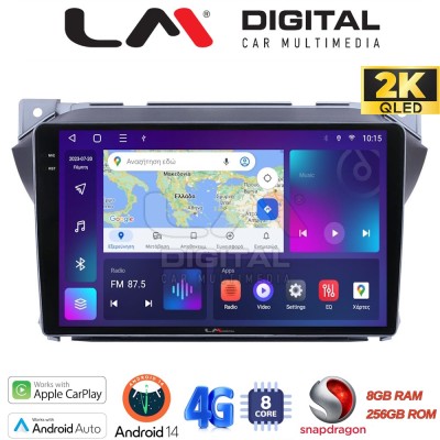 LM Digital - LM ZQ8449 GPS Οθόνη OEM Multimedia Αυτοκινήτου για Suzuki Alto 20092016 (CarPlay/AndroidAuto/BT/GPS/WIFI/GPRS)