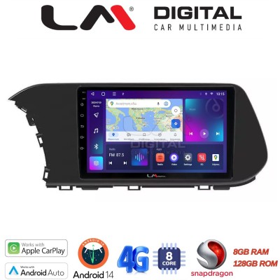 LM Digital - LM ZT8229 GPS Οθόνη OEM Multimedia Αυτοκινήτου για Hyundai i20 2021 (CarPlay/AndroidAuto/BT/GPS/WIFI/GPRS)