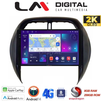 LM Digital - LM ZQ8071CL GPS Οθόνη OEM Multimedia Αυτοκινήτου για Toyota Rav4 2000 2006 (CarPlay/AndroidAuto/BT/GPS/WIFI/GPRS)