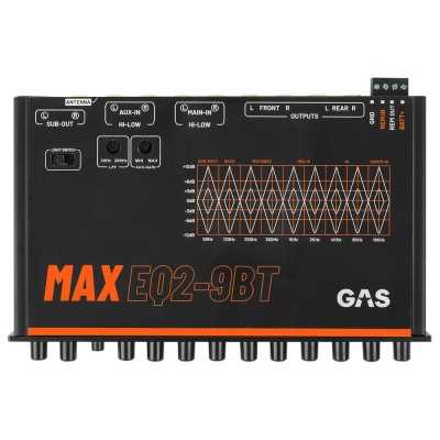 PRO Equalizer αυτοκινήτου Gas Audio Power Level 2 MAX EQ2-9BT