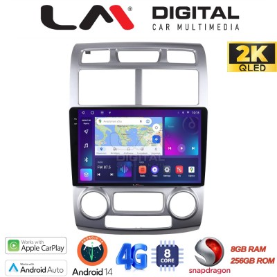 LM Digital - LM ZQ8023SC GPS Οθόνη OEM Multimedia Αυτοκινήτου για Kia Sportage 2004 2010 (CarPlay/AndroidAuto/BT/GPS/WIFI/GPRS)