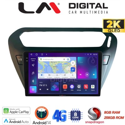 LM Digital - LM ZQ8294B GPS Οθόνη OEM Multimedia Αυτοκινήτου για Citroen Elysee 2013 Peugeot 301 2013 (CarPlay/AndroidAuto/BT/