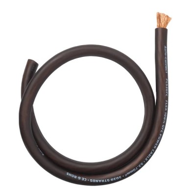 PC53OFCB Pure OFC 53.7mm², 20m Power Wire Auto Connect, black Sold by the meter