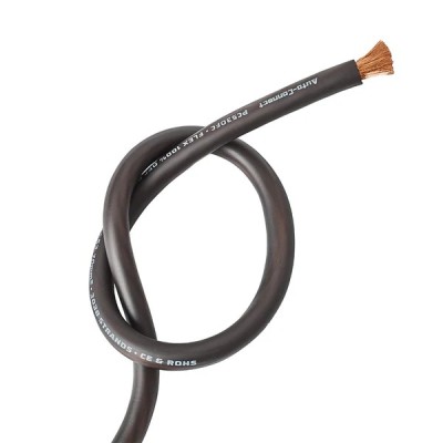 PC21CCAB Pure 30% OFC 70% Alu 21.6mm² Power Wire Auto Connect, black