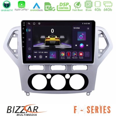 Bizzar F Series 8Core Android14 4+64GB Ford Mondeo 2007-2010 Manual A/C Navigation Multimedia Tablet 10" Με Carplay & Android Au