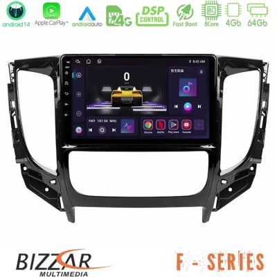 Bizzar F Series 8Core Android14 4+64GB Mitsubishi L200 2016- & Fiat Fullback (Auto A/C) Navigation Multimedia Tablet 9" Με Carpl