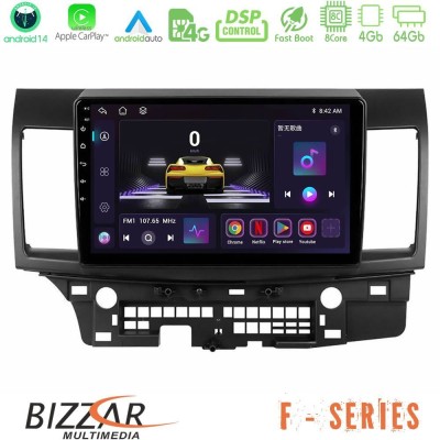 Bizzar F Series 8Core Android14 4+64GB Mitsubishi Lancer 2008 – 2015 Navigation Multimedia Tablet 10" Με Carplay & Android Auto