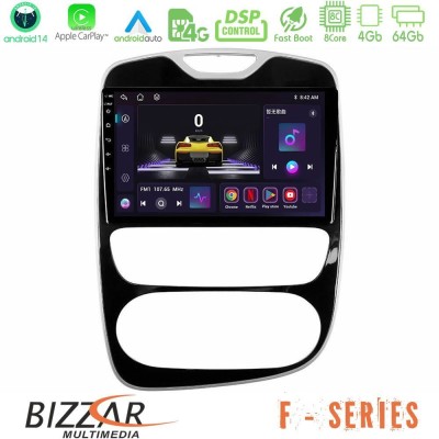 Bizzar F Series 8Core Android14 4+64GB Renault Clio 2016-2019 Navigation Multimedia Tablet 10" Με Carplay & Android Auto