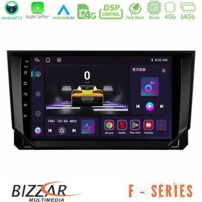 Bizzar F Series 8Core Android14 4+64GB Seat Arona/Ibiza Navigation Multimedia Tablet 9" Με Carplay & Android Auto