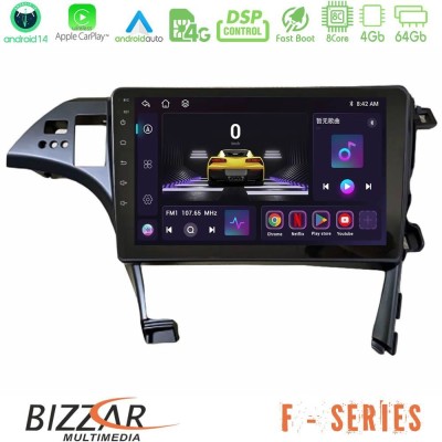 Bizzar F Series 8Core Android14 4+64GB Toyota Prius 2010-2015 Navigation Multimedia Tablet 10" Με Carplay & Android Auto