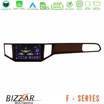 Bizzar F Series 8Core Android14 4+64GB VW Sportsvan 2014-2020 Navigation Multimedia Tablet 9" (Ξύλινη απόχρωση) Με Carplay & And