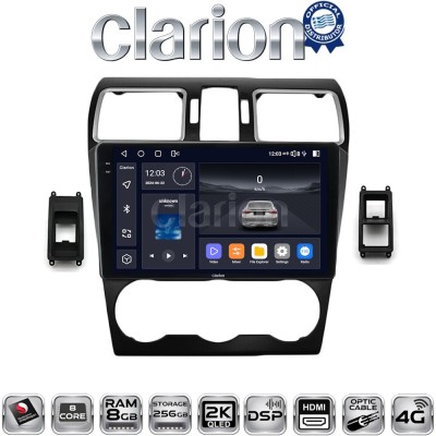 CLARION GL75262B Οθόνη OEM Multimedia Αυτοκινήτου για Subaru Impreza - Forester 2013 (CarPlay/AndroidAuto/BT/GPS/WIFI/GPRS)