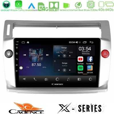 Cadence X Series Citroen C4 2004-2010 8core Android 14 4+64GB Navigation Multimedia Tablet 9"