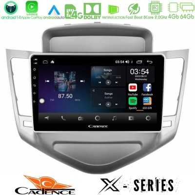 Cadence X Series Chevrolet Cruze 2009-2012 8core Android 14 4+64GB Navigation Multimedia Tablet 9"