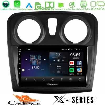 Cadence X Series Dacia Sandero 2014-2020 8core Android 14 4+64GB Navigation Multimedia Tablet 9"