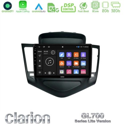 Clarion GL700 Lite Series 8Core Android11 2+32GB Chevrolet Cruze 2009-2012 Navigation Multimedia Tablet 9" Με Carplay & Android 