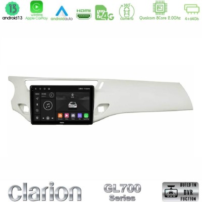 Clarion GL700 Series 8Core Android13 4+64GB Citroen C3 2009-2016 Navigation Multimedia Tablet 9" Με Carplay & Android Auto