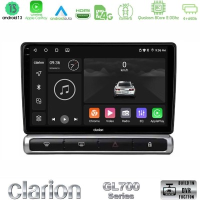 Clarion GL700 Series 8Core Android13 4+64GB Citroen C3 2016- Navigation Multimedia Tablet 9" Με Carplay & Android Auto