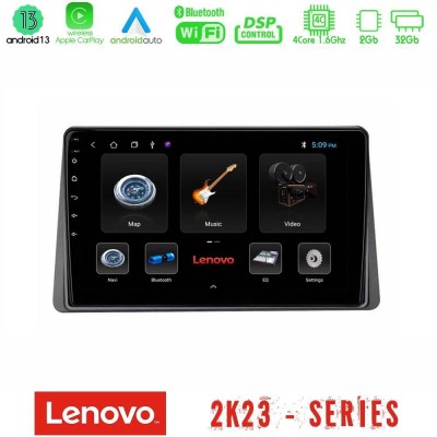 Lenovo Car Pad Renault Arkana 2019- 4Core Android 13 2+32GB Navigation Multimedia Tablet 10"