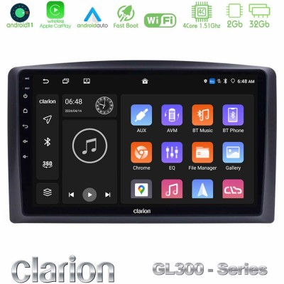 Clarion GL300 Series 4Core Android11 2+32GB Mercedes Vito 2015-2021 Navigation Multimedia Tablet 10" Με Carplay & Android Auto