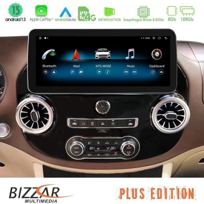 Bizzar Plus Edition Mercedes Vito (W447) 2015-2021 Android13 (8+128GB) Navigation Multimedia 12.3"