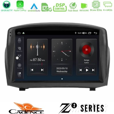 Cadence Z2 Series 8Core Android14 4+64GB Ford Fiesta 2008-2012 Navigation Multimedia Tablet 9" (Oem Style) Με Carplay & Android 