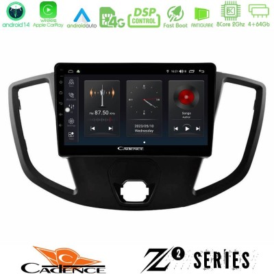 Cadence Z2 Series 8Core Android14 4+64GB Ford Transit 2014- Navigation Multimedia Tablet 9" Με Carplay & Android Auto