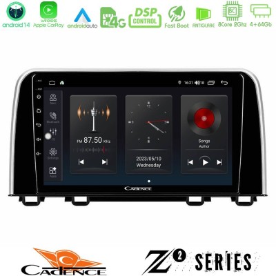 Cadence Z2 Series 8Core Android14 4+64GB Honda CR-V 2019- Navigation Multimedia Tablet 10" Με Carplay & Android Auto Cadence Z2 Series 8Core Android14 4+64GB Honda CR-V 2019- Navigation Multimedia Tablet 10" Με Carplay & Android Auto