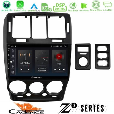 Cadence Z2 Series 8Core Android14 4+64GB Hyundai Getz 2002-2009 Navigation Multimedia Tablet 9" Με Carplay & Android Auto