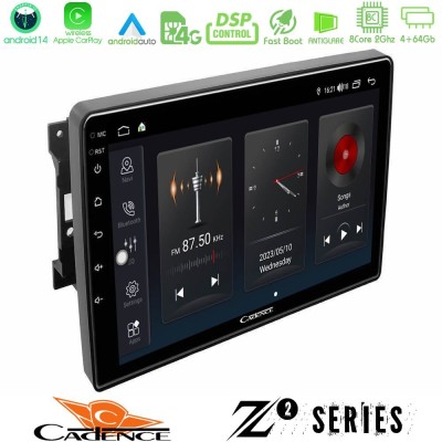 Cadence Z2 Series 8Core Android14 4+64GB Chrysler / Dodge / Jeep Navigation Multimedia Tablet 10" Με Carplay & Android Auto