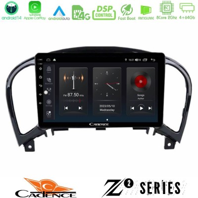 Cadence Z2 Series 8Core Android14 4+64GB Nissan Juke Navigation Multimedia Tablet 9" Με Carplay & Android Auto