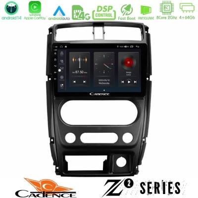 Cadence Z2 Series 8Core Android14 4+64GB Suzuki Jimny 2007-2017 Navigation Multimedia Tablet 9" Με Carplay & Android Auto