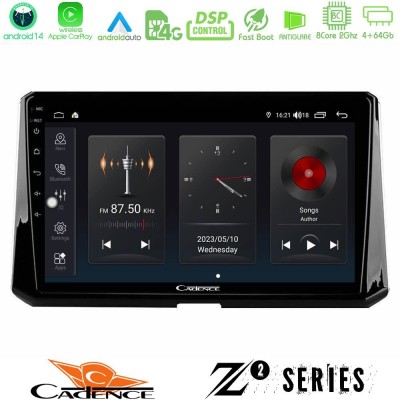 Cadence Z2 Series 8Core Android14 4+64GB Toyota Corolla 2019-2022 Navigation Multimedia Tablet 10" Με Carplay & Android Auto