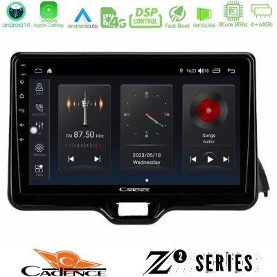 Cadence Z2 Series 8Core Android14 4+64GB Toyota Yaris 2020- Navigation Multimedia Tablet 9" Με Carplay & Android Auto