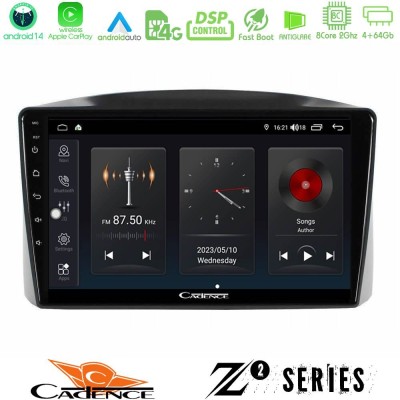 Cadence Z2 Series 8Core Android14 4+64GB Jeep Grand Cherokee 2005-2007 Navigation Multimedia Tablet 10" Με Carplay & Android Aut