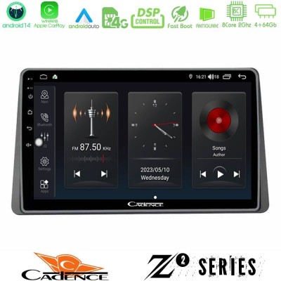 Cadence Z2 Series 8Core Android14 4+64GB Renault Arkana 2019- Navigation Multimedia Tablet 10" Με Carplay & Android Auto Με Carp