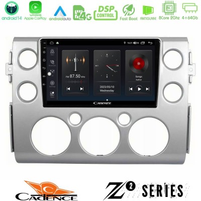 Cadence Z2 Series 8Core Android14 4+64GB Toyota FJ 2007-2014 Navigation Multimedia Tablet 9" Με Carplay & Android Auto