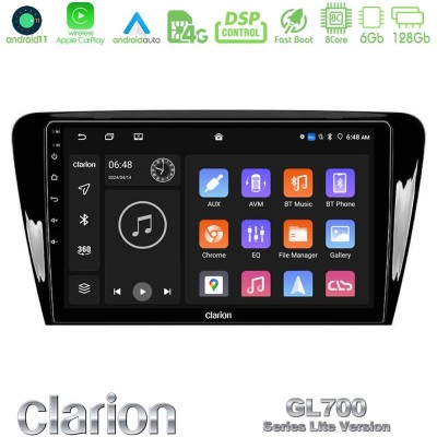 Clarion GL700 Lite Series 8Core Android11 6+128GB Skoda Octavia 7 Navigation Multimedia Tablet 10" Με Carplay & Android Auto