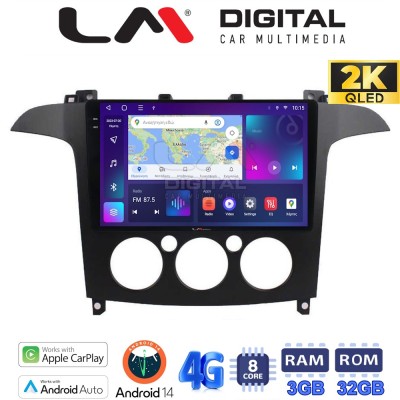 LM Digital - LM ZD8003A GPS Οθόνη OEM Multimedia Αυτοκινήτου για Ford S-Max 2006 2014 (CarPlay/AndroidAuto/BT/GPS/WIFI/GPRS)