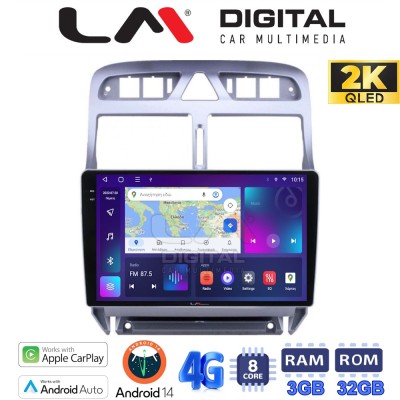 LM Digital - LM ZD8017 GPS Οθόνη OEM Multimedia Αυτοκινήτου για PEUGEOT 307 2001 2008 (CarPlay/AndroidAuto/BT/GPS/WIFI/GPRS)
