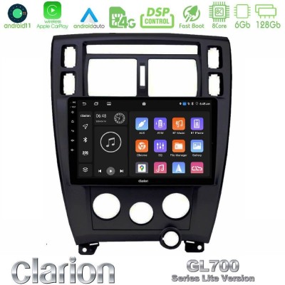 Clarion GL700 Lite Series Hyundai Tucson 2006 – 2013 8Core Android11 6+128GB Navigation Multimedia Tablet 10" Με Carplay & Andro