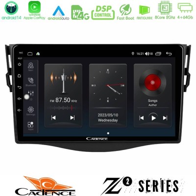 Cadence Z2 Series 8Core Android14 4+64GB Toyota RAV4 Navigation Multimedia Tablet 9" Με Carplay & Android Auto