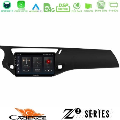Cadence Z2 Series 8Core Android14 4+64GB Citroen C3 2009-2016 Navigation Multimedia Tablet 9" Με Carplay & Android Auto (Μαύρο γ